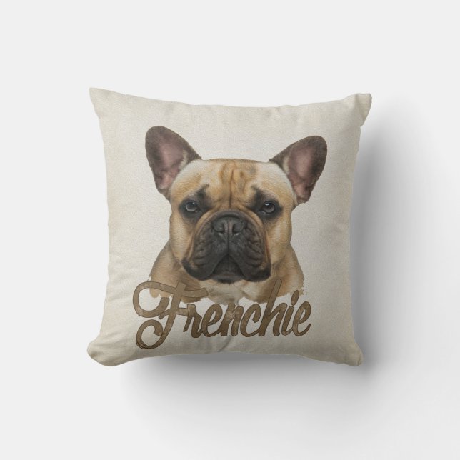 Almofada Buldogue francês - cão de Frenchie (Frente)