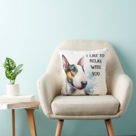 Almofada Bull Terrier relaxa