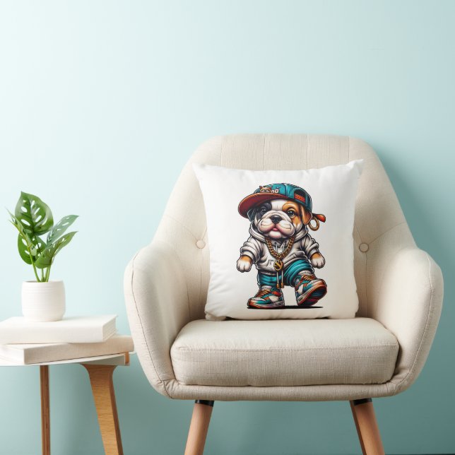 Almofada Bulldog Estilo de Rua  (Cadeira)