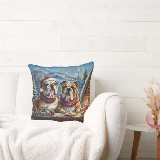 Almofada Bulldog Holiday Design Por Rich AMeN Gill