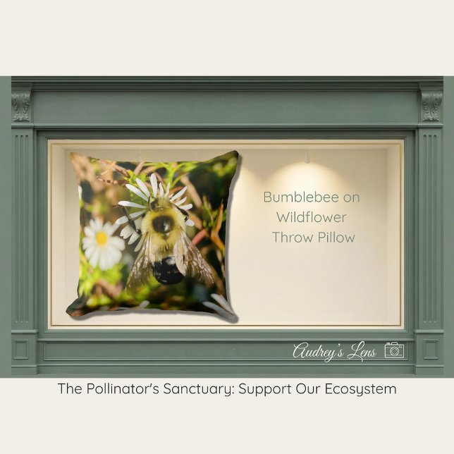 Almofada Bumblebee on Wildflower (Criador carregado)