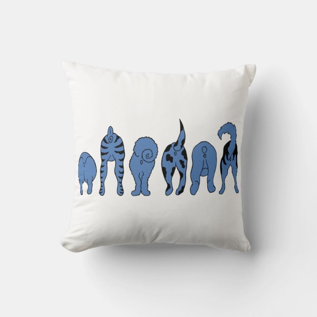 Almofada Bumbuns de Cachorro Azul (Frente)