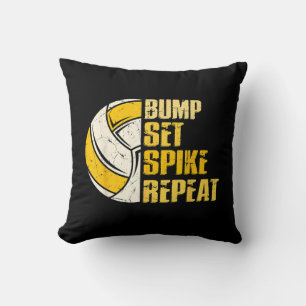 Almofada Bump Set Spike Repete Voleibol Engraçado