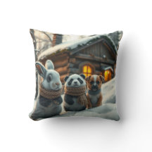 Bunny, Panda e abastecimento em Travesseiros de ne