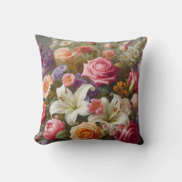 Almofada Buquê De Flor Aestético Pastel Floral