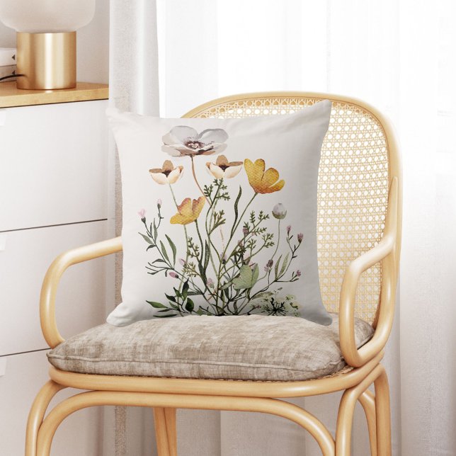 Almofada Buquê de Flores Silvestres Secas (In situ Boho interior)