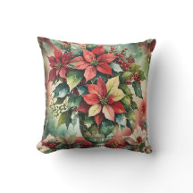 Buquê de Poinsettia de Aquarela Elegante