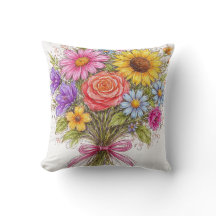Buquê Floral - Arte no Estilo Rabiscado
