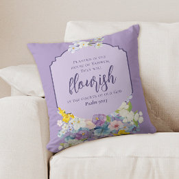 Almofada Buquê Floral de Aquarela Escritura