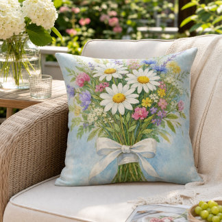 Almofada Buquê Floral de Verão Daisy