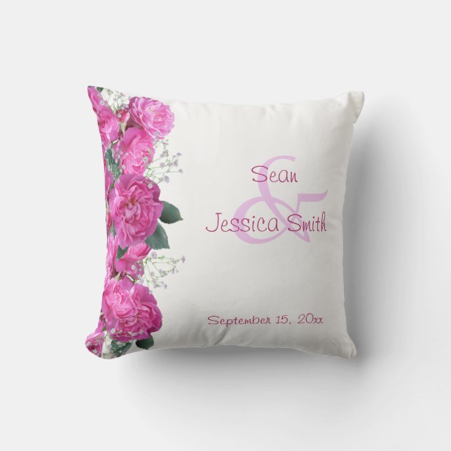 Almofada Buquê Floral Romântico Casamento (Frente)
