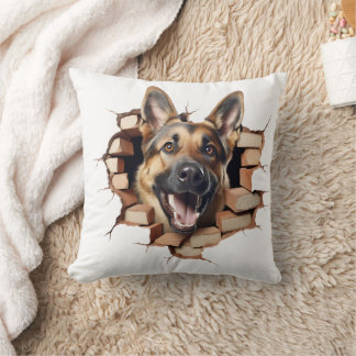 Almofada Buraco rachado do German shepherd 3D