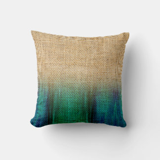 Almofada Buralp Rustic Ombre Blue Watercolor Ênfase
