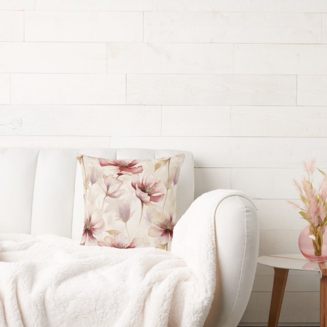 Almofada Burgundy Cream Floral (Sofá)