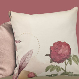 Almofada Burgundy e Cream - Design Floral Minimalista