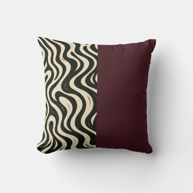 Almofada Burgundy Split Throw Pillow (Frente)