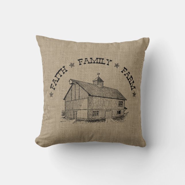 Almofada Burlap Barn (Frente)