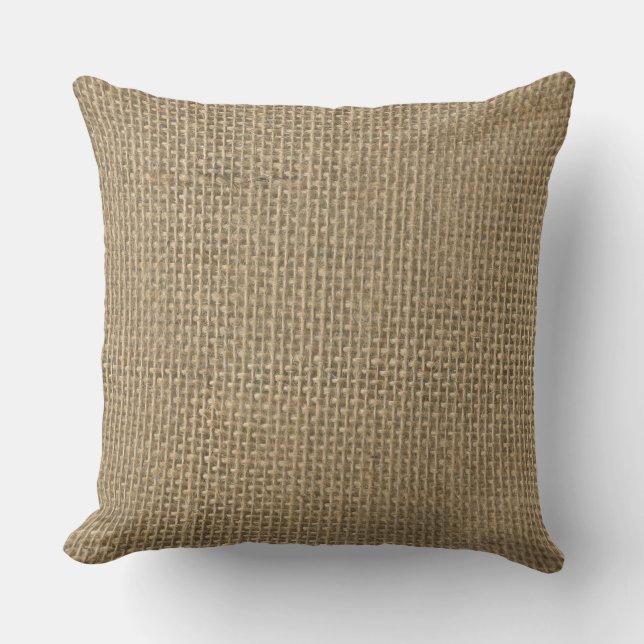 Almofada Burlap in Natural Beige (Frente)