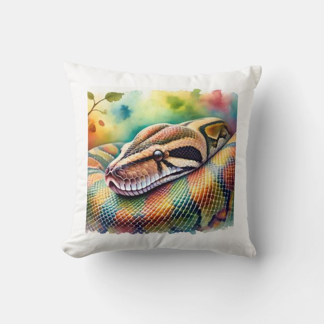 Almofada Burmese Python in Watercolor 140624AREF108 - Water (Frente)