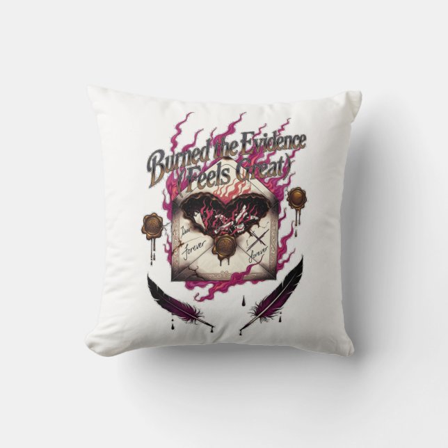 Almofada Burned the Evidence Feels Great T-Shirt | Charred  (Frente)