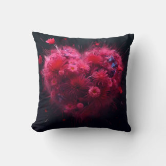 Almofada Burst Cardíaco Rosa Vibrante