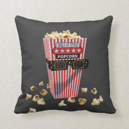 Almofada Buttered Popcorn and 3D Movie glasses