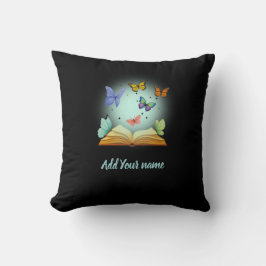 Almofada Butterflies in Book Throw Pillow