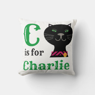 Almofada C é para Charlie baby Travesseiro decorativo