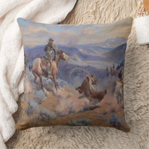 Almofada C M Russell Loops e Swift Hors Vintage Western