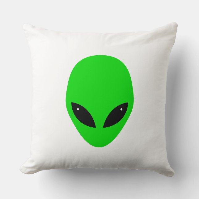 Almofada Cabeça de Alienígena Verde (Frente)
