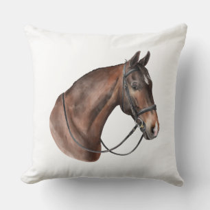 Almofada Cabeça de cavalo da Baía de Aquarela numa ponte