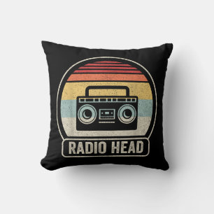 Almofada Cabeça de Rádio Retroativa Vintage