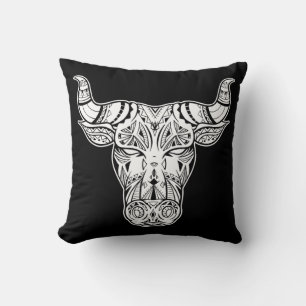 Almofada Cabeça de touro com decoração de bolos
