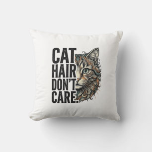 Almofada Cabelo de Gato Não Me Importa Camisa de Gato com G