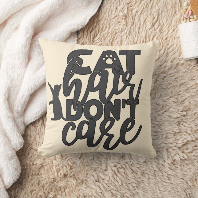Almofada Cabelo de gato não se importa com Gatinho (Cobertor)