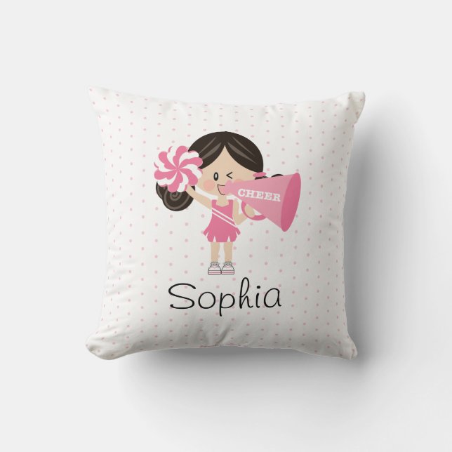 Almofada Cabelo Escuro Pele Cor de Cheiro Rosa (Frente)