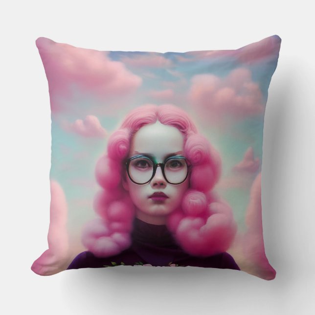 Almofada Cabelo Rosa Sério (Frente)