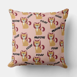 Almofada Cabelo Tigre Gato no Pêssego