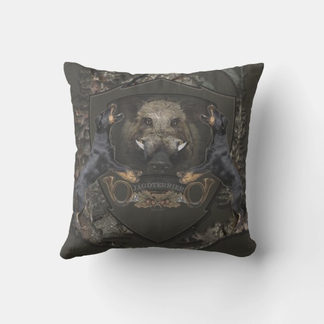 Almofada Caça alemã Terrier (Jagdterrier) (Verso)