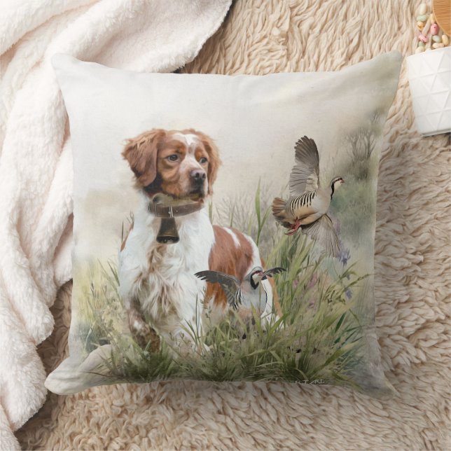 Almofada Caça com um cão Brittany, Art (Cobertor)