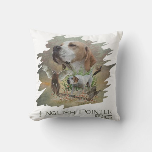Almofada Caça de faisão com ponteiros, arte (Frente)