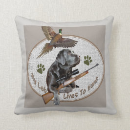 Almofada Caça preta do faisão de labrador retriever