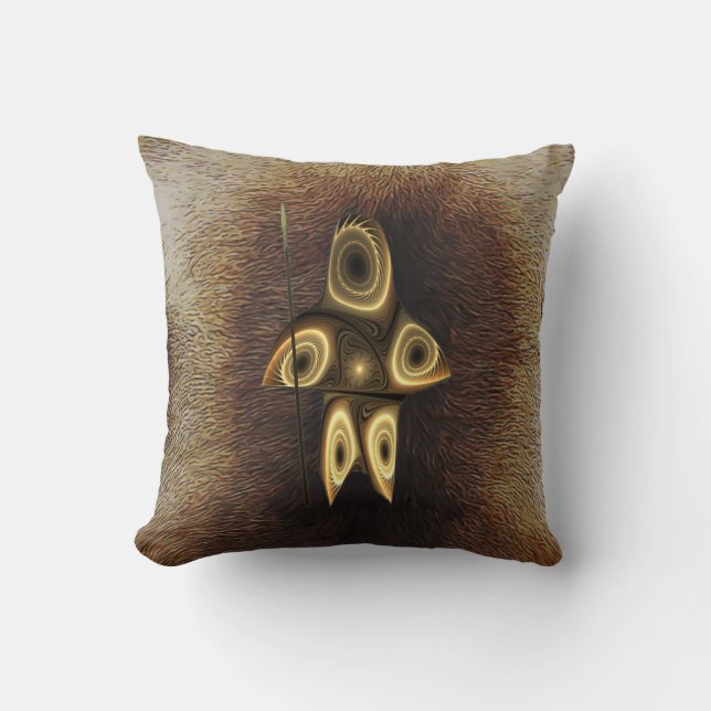 Almofada Caçador Inuit Fractal (Frente)