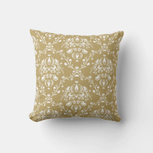 Almofada Cacau e Cream Damask