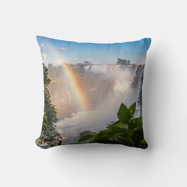 Almofada Cachoeiras de Iguazú com arco-íris, Argentina (Frente)