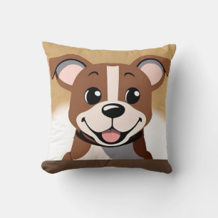 Almofada Cachorrinho Engraçado Sorridente para Amantes de C