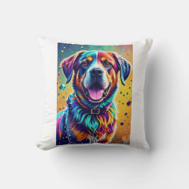 Almofada Cachorro alegre e alegre e divertido, salgado