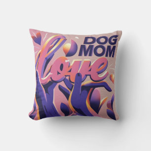 Almofada Cachorro Amor Mãe Rosa Roxo