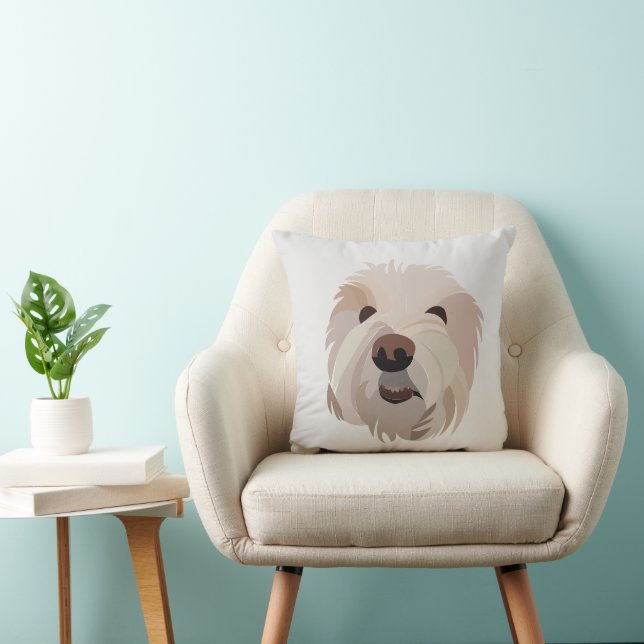 Almofada Cachorro Bichon Frise  (Cadeira)