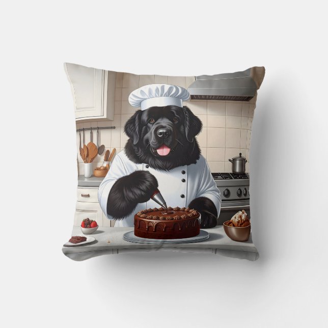 Almofada Cachorro Cachorro de Terra Nova - Bolo de Gelo (Frente)